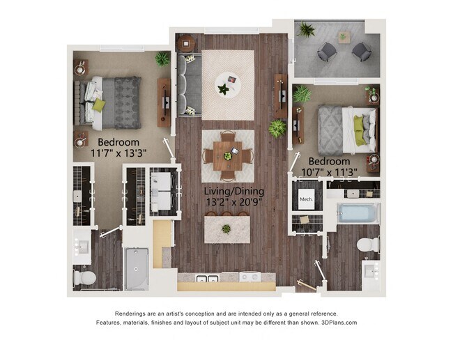 Unit 1222 1222 floor plan
